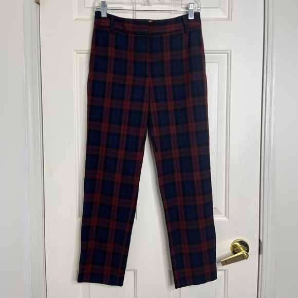 Velvet by Graham Spencer Check Trouser 4 Red Blue - Picture 2 of 16